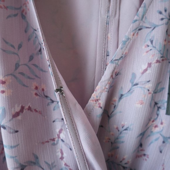 Greylin Tamara Georgette Floral Mini Lilac Dress - Picture 10 of 11